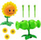 URDAKBX Plants Age 4+ and Zombies 2-Pack Sunflower & Peashooter PVC Action Figures with Shooting Feature for Kids, Fans Birthday, Christmas