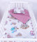 Babylux Babydecke 75x100 cm mit Kissen 30x35 cm – Kuscheldecke aus Minky & Baumwolle – Krabbeldecke für Kinderwagen, Babybett & Spielgruppe (K147 - Retro-Rosa + Meerjungfrauen)
