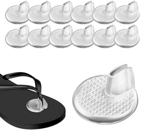 OHREN Protège Orteils Silicone pour Femmes, Protection Anti-Dérapante Réutilisable, 6 Paires de Coussinets Transparents pour Tongs et Sandales