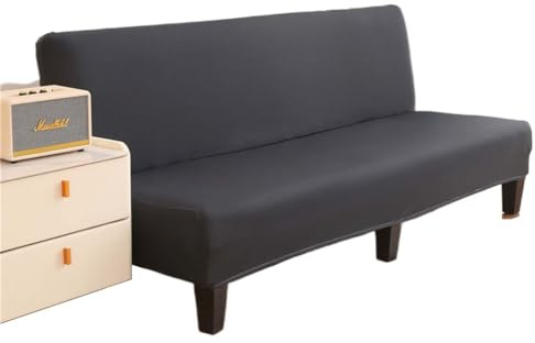 AHYBE Stretch Sofabezug/Couchbezug Ohne Armlehne 3/4/2 Sitzers Armlose Futon-Schonbezüge Sofa Überzug Sofahusse Passend Für Die Meisten Standard-Sofas(C,120-150cm)