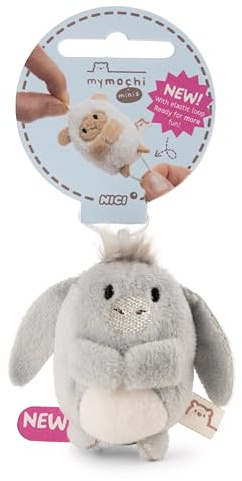 Kuscheltier Esel Earl 5cm - grau - Weiches NICI Plüschtier – niedliches Stofftier zum Kuscheln & Spielen – tolle Geschenkidee für Kinder & Erwachsene | 62373