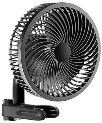 Inoamity Ventilateur Clip pour Tente de Culture - 10W Moteur EC, 4 Vitesses, 32dB Silencieux, Oscillant Plantes de Recirculation Intérieur/Hydroponie, Bureau, Chambre