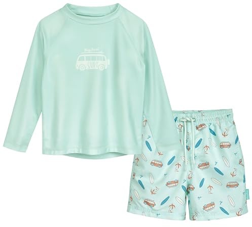 Playshoes Jungen Zweiteiler Lang Rash-Guard-Set, Surf-Bus Langarm, 98-104