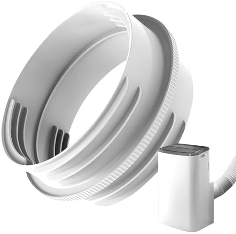 Huayeex Portable AC Exhaust Hose Connector - 5.1/5.9Inch AC Hose Coupler,Leak-Proof Replacement Extender Mount Adapter for Casement Garage Wall Car Window Sliding