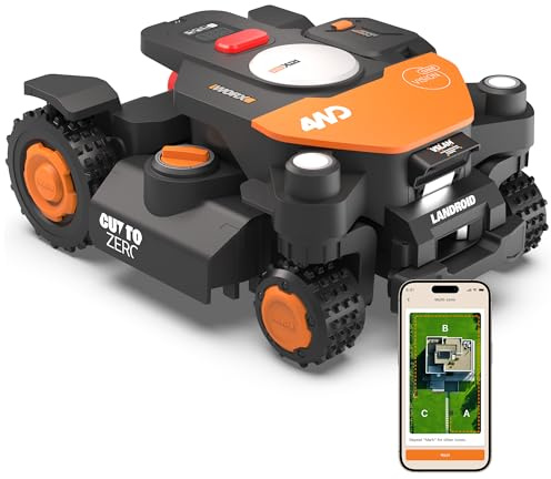 Worx Vision Cloud WR344E 4WD robot rasaerba senza filo perimetrale, 4000 m²
