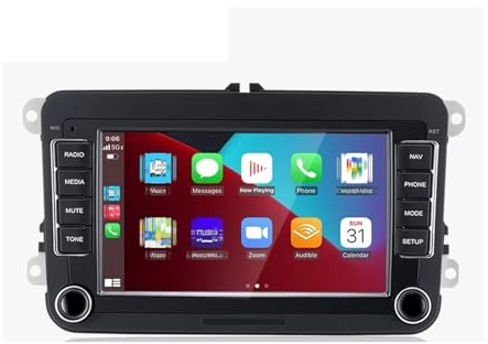 CarPlay 2-DIN-Android-Autoradio für mit Multimedia-Player, GPS, WLAN und CarPlay für VW(2-32G)