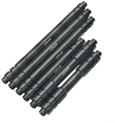 Bike Thru Axle Adapter for 12/15mm to 9mm Quick Release Hub Conversion Compatible with Front and Rear Sizes Suitable for MTB Road Trainer Bikes (135mm-12to9mm)