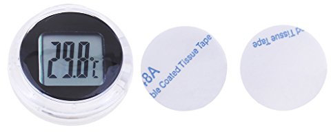 B Baosity Thermomètre De Moto, Indicateur De Température, Thermomètre Numérique étanche, Affichage à Cristaux Liquides, Supporte Uniquement Le Degré Celsius - Noir