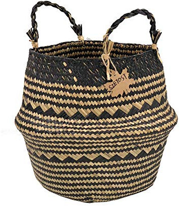 Szetosy natürlicher Seegrass-Korb - Goodchanceuk Beuteltasche mit Griff, Style#1, 32CMx28CM