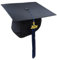 Melegari Doktorhut, Studentenhut, The Original Grad Hat 2022 Jahreszahl Anhänger | Einheitsgröße 54-61 cm | Hut für Abschlussfeiern vom Studium Hochschule Universität Damen/Herren (Blau)