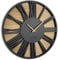 FLEXISTYLE z213-2 Groß wanduhr ohne tickgeräusche Roman LOFT Schwarz 50cm, Wohnzimmer, Schlafzimmer, in EU hergestellt