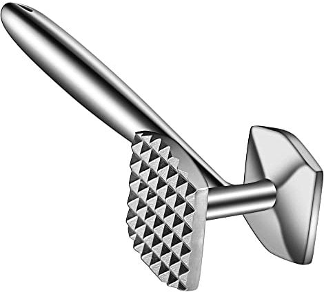 Aliglow Fleischklopfer 304 Edelstahl Fleischhammer/Schlägelwerkzeug/Pounder zum Zartmachen und Schlagen von Steak, Rindfleisch und Geflügel Solide Metallkonstruktion