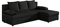 MOEBLO Ecksofa mit Schlaffunktion mit Bettkasten Couch L-Form Polstergarnitur Wohnlandschaft Polstersofa mit Ottomane Couchgranitur - ARON (Schwarz (Sawana 14), Ecksofa Rechts)