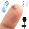 PingaOculto SpionageKopfhörer Prüfung Mini Nano Unsichtbare Kopfhörer für Handy mit Mikrofon Kabel mit Haftstreifen - Unsichtbar Ohrhörer Headset für Spicker (Spy Earpiece Nano + Mikrofon)