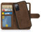 MyGadget Flip Case für Samsung Galaxy S20 FE - [ abnehmbare Magnet Hülle ] - Handyhülle aus Kunstleder - [ Klapphülle mit Kartenfach ] Schutzhülle in Braun