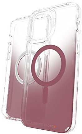 ZAGG Milan Snap D30 Protective Case for iPhone 13 Pro, Slim, Shockproof, Wireless Charging (Clear Rose)