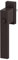 ToniTec Fenstergriff Braun Olive LEON mit Druckkknopf eckig mit 35 mm Stift inkl. Schrauben M5x40 mm für Fenstergriffe Braun