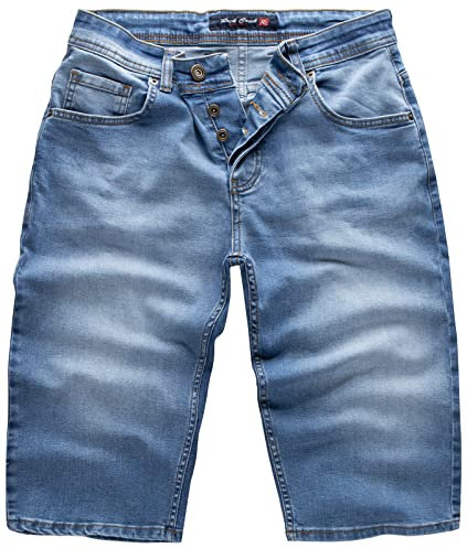 Rock Creek Herren Shorts Jeansshorts Denim Short Kurze Hose Herrenshorts Jeans Sommer Hose Lang Bermuda Hose RC-2359 Mittelblau W36