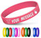 GSCSP Bracelets personnalisés en vrac avec message texte, caoutchouc pour événements, motivation, collectes de fonds, d'identité enfants | festival - Rose, (YGWD001)