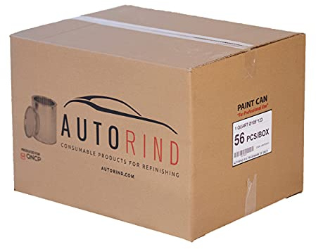 AUTORIND Metal Quart Size Paint Can, Empty Quality Tinplate Unlined Cans w/Lids for DIY and Professional Projects, Silver Color and%100 Recyclable (56)