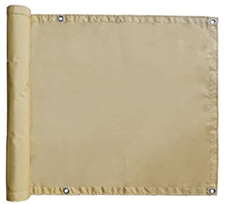 Patio Terrasse Balcon Brise-Vue, 95% Protection UV Couverture de clôture avec Fixations et œillets pour l'arrière-Cour Porche Garde-Corps, Personnalisable (Couleur : Jaune, Taille : 0.7x2m)