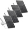 Solar Panel for Security Camera, 5V 4W Solar Panels Charger Compatible with Eufycam 2C/2C Pro/2/2 Pro/E20/E40/E, Micro USB & Type-C Port, IP65 Waterproof, 9.8ft Charging Cable & Wall Mount, 1 Pack