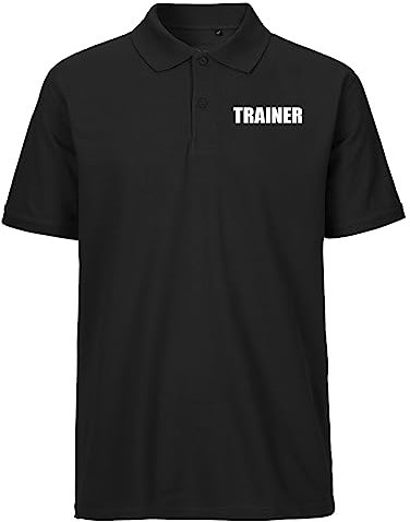 Huuraa Herrenshirt Trainer Training Geschenk Größe XXL Black Bio Baumwolle Fairtrade Trainer Präsent