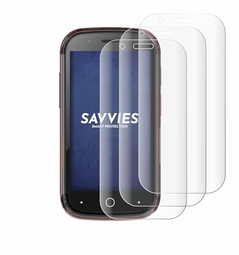 Savvies 4 Stück Full-Screen Schutzfolie für Unihertz Jelly Star Full-Cover Displayschutz-Folie mit Installationshilfe [3D Curved, Transparent]