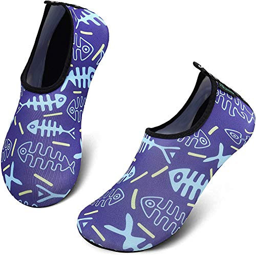 SAGUARO Badeschuhe Kinder Wasserschuhe Kleinkind Schwimmschuhe Strandschuhe Jungen Mädchen Aquaschuhe für Strand Schwimmbad, Marine Blau, 22/23 EU