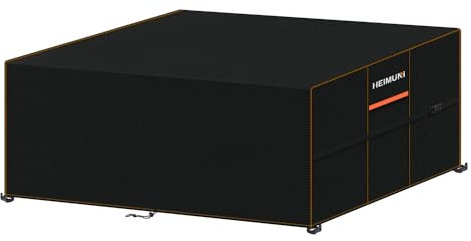 HEIMUNI Housse Table de Jardin, 220x130x85cm Housses pour Mobilier de Jardin Rectangulaire, Bache Salon de Jardin Exterieur Impermeable Housse de Protection Canapé Bache Table Exterieur Anti-UV