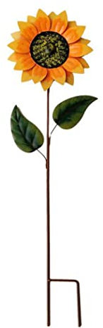 Sunflower Windmill Wrought Iron Garden Yard Outdoor Art Decoration Flowers Wind Spinner Large Metal Windmill Garden Metal Decoration Sunflower Windmill Metal Flowers Wind Spinner