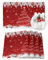 Weihnachtliche Tischsets aus Baumwollleinen, 6er-Set, rote glitzernde Ornamente, 33 x 48,3 cm, wiederverwendbare Platzsets, weißer Weihnachtsbaum, Tannennadel, rutschfeste Tischsets, Dekoration für