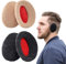 2 Paar Ohrenschützer, Ohrenwärmer, Winter-Ohrenschützer, Winddicht, Weich, Verdickt, Anti-Fall, Nicht Flauschig, Hält Warm, Flauschig, Polar-Fleece, Ohrenschützer für Den Winter (Schwarz+Khaki)