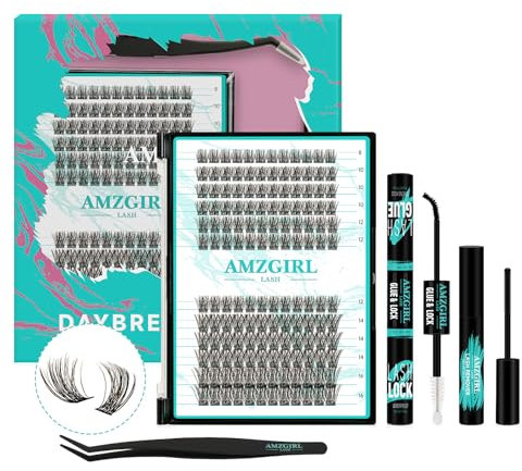 Daybreak Wimpernverlängerungs-Set, zum Kleben und Versiegeln von Wimpern, Entferner und Applikator für die Wimpernverlängerung zu Hause von AMZGlRL (XP05, D-Mix8-16 mm Kit)
