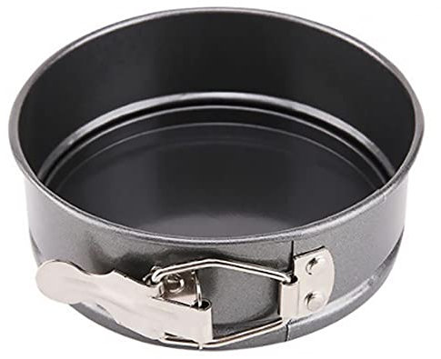 HGUHP Cake Mold,Bake Molds Baking Tray Metal Cake Pan Round Bread Mold with Removable Bottom Buckle Quick Release Non Stick Coating Bake Tools(14cm)