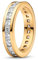 PANDORA Timeless Unendlichkeitsring mit Kanalfassung aus 14K vergoldetem Sterling Silber mit Zirkonia, Größe: 56, 163797C01-56