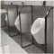Urinal-Schallwand Urinal-Trennwand Aus Gehärtetem Glas, Wasserdichte Urinal-Trennwand für Herren mit Edelstahlrahmen, Wandmontierte Urinaltrennwand für Schulen, Bars, Hotels