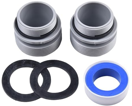 FACAIIO 40 mm auf 1-1/2 Zoll Schlauchadapter-Konversionssatz für Intex Pools, Kunststoff-Poolfilter-Einlassauslass-Anschluss, 2 Stück