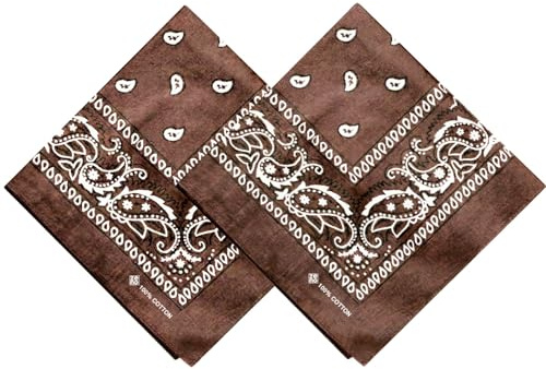 ZENO Bandana – 100% Baumwolle & Natürliche Fasern – Halstuch Ohne Polyester – Hochwertig, Weich, Langlebig & Waschmaschinenfest – Bandana Herren & Damen – Unisex & Kinder - 2 Pack
