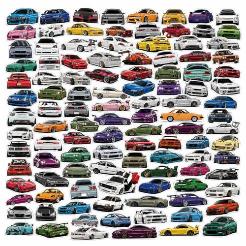 Tourima 100 Stück Auto Sticker Aufkleber Set, wasserfeste Vinyl Graffiti Sticker für Laptop, Handyhülle, Koffer, Skateboard, Fahrrad, coole Auto Aufkleber für Erwachsene und Kinder