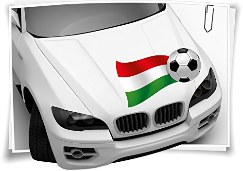 Medianlux Ungarn Flagge Autoaufkleber Fahne Fußball Aufkleber Auto EM WM Motorhaube Flag