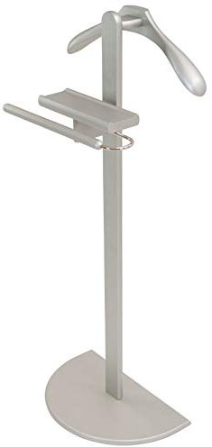 Kleiderbügelprofi.de Herrendiener Stummer Diener Herrenbutler Anzugsständer Henri Premium Silber H104 cm x B44 cm x T26 cm