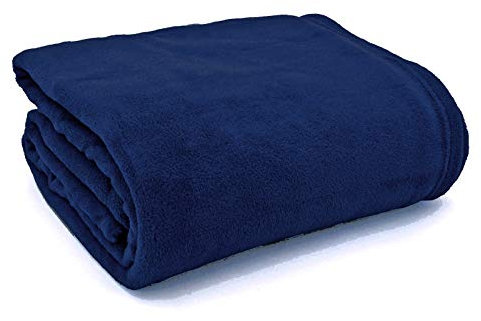 heimtexland große super weiche Kuscheldecke XL HxB 150x200 cm Microfaser Flanelldecke kuschelig warm - leicht - fusselfrei Decke in TOP QUALITÄT…Typ176 (blau)