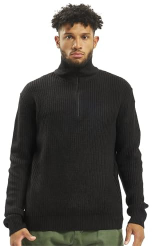 Brandit Marine Pullover Troyer, Uomo, black, M48-50