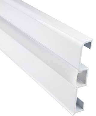 C02 LED Alu Sockelleiste + Abdeckung Fußbodenleiste Schiene für LED-Streifen-Strip Weiss 2m milky