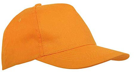 Neutro Stock 20 Pezzi Cappello Cappellino Arancioni Berretto Bambino Bambina con Visiera Rigida Regolabili