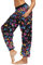 Nuofengkudu Damen Hippie Harems Hose Pumphose Haremshose Aladdinhosen Boho Gemustert Gesmockte Taille mit Taschen Yogahose Freizeithose Sommerhose Strandhose(Y-Schwarzer Schmetterling,One Size)