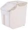 MYYINGELE Food Storage Container 10/15/25KG Airtight Kitchen Rice Cereal Canisters Dry Grain Metering Storage Dispenser Moistureproof for Rice Cereal Grain Soybean Pet Food, Beige, 15KG