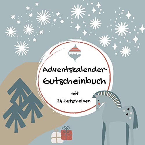 Adventskalender - Gutscheinbuch mit 24 Gutscheinen: farbiges Gutscheinheft zum Ausfüllen | Geschenkbuch zur Vorweihnachtszeit