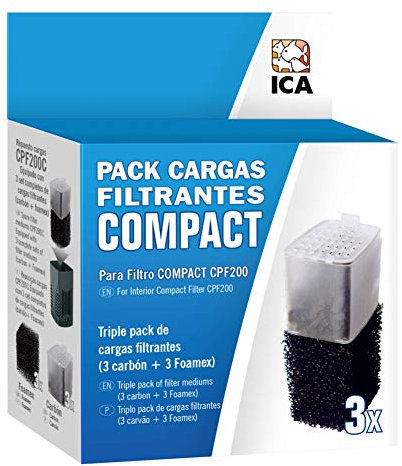 ICA CPF200C Nachfüllpack mit 3 Nachfüllpackungen für Filter Compact 200